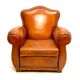 Fauteuil club cuir moustache