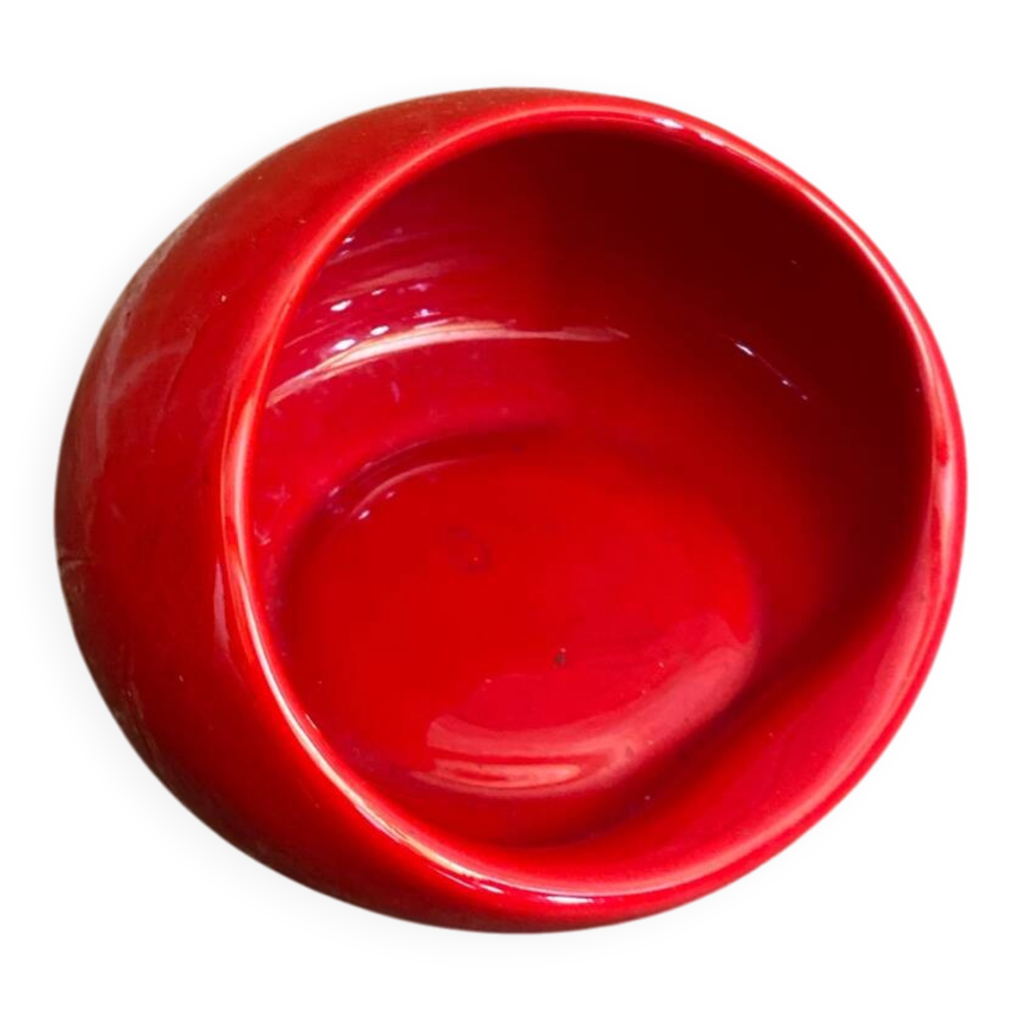 Vintage Red Ceramic Spherical Pocket by GABBIENELLI Made in Italy
