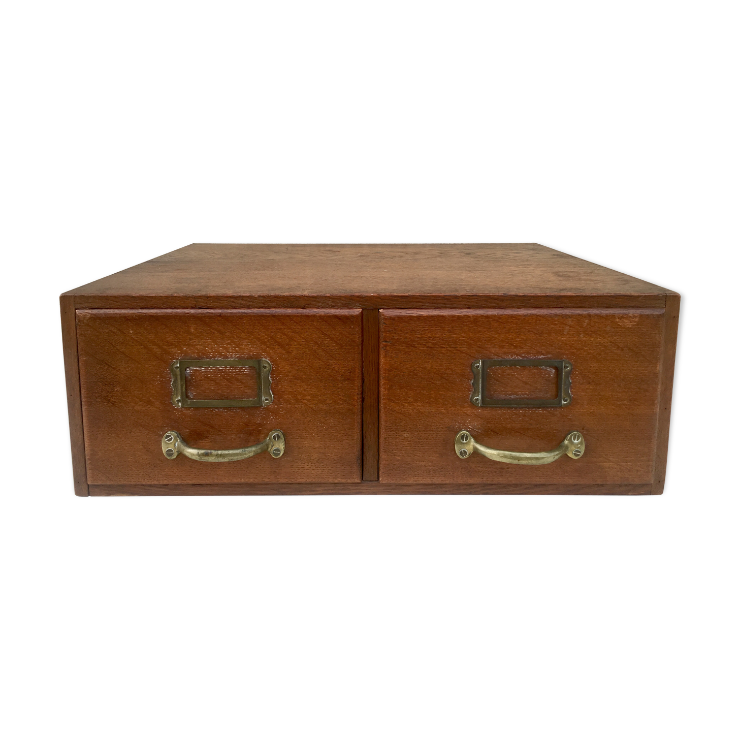 Old double drawer bookkeeper workbook