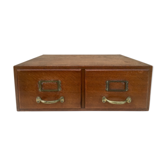 Old double drawer bookkeeper workbook