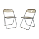 Set of 2 Plia chairs smoked by Giancarlo Piretti for Castelli, 1960