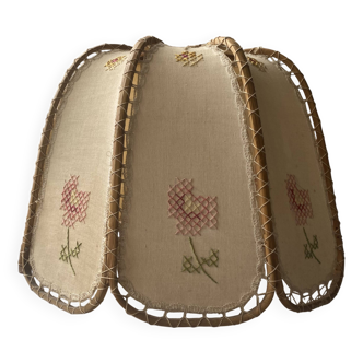 Embroidery fabric lampshade