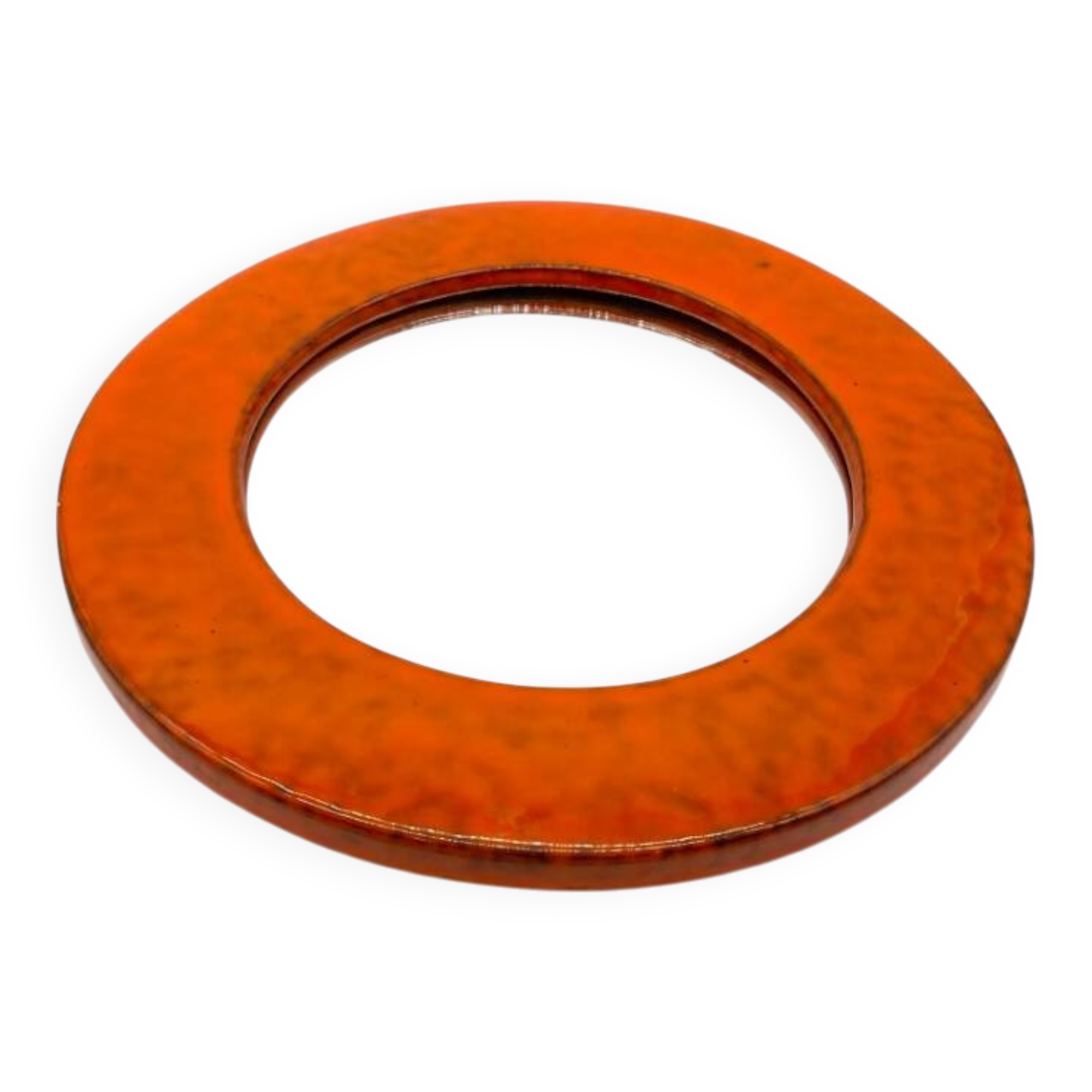 Miroir céramique glaçure « orange », 1960s