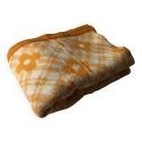 Couverture 220 X 240 motifs écossais et fleurs 70's