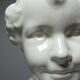 Very rare large faience bust from Sarreguemines, antique Art Deco.
