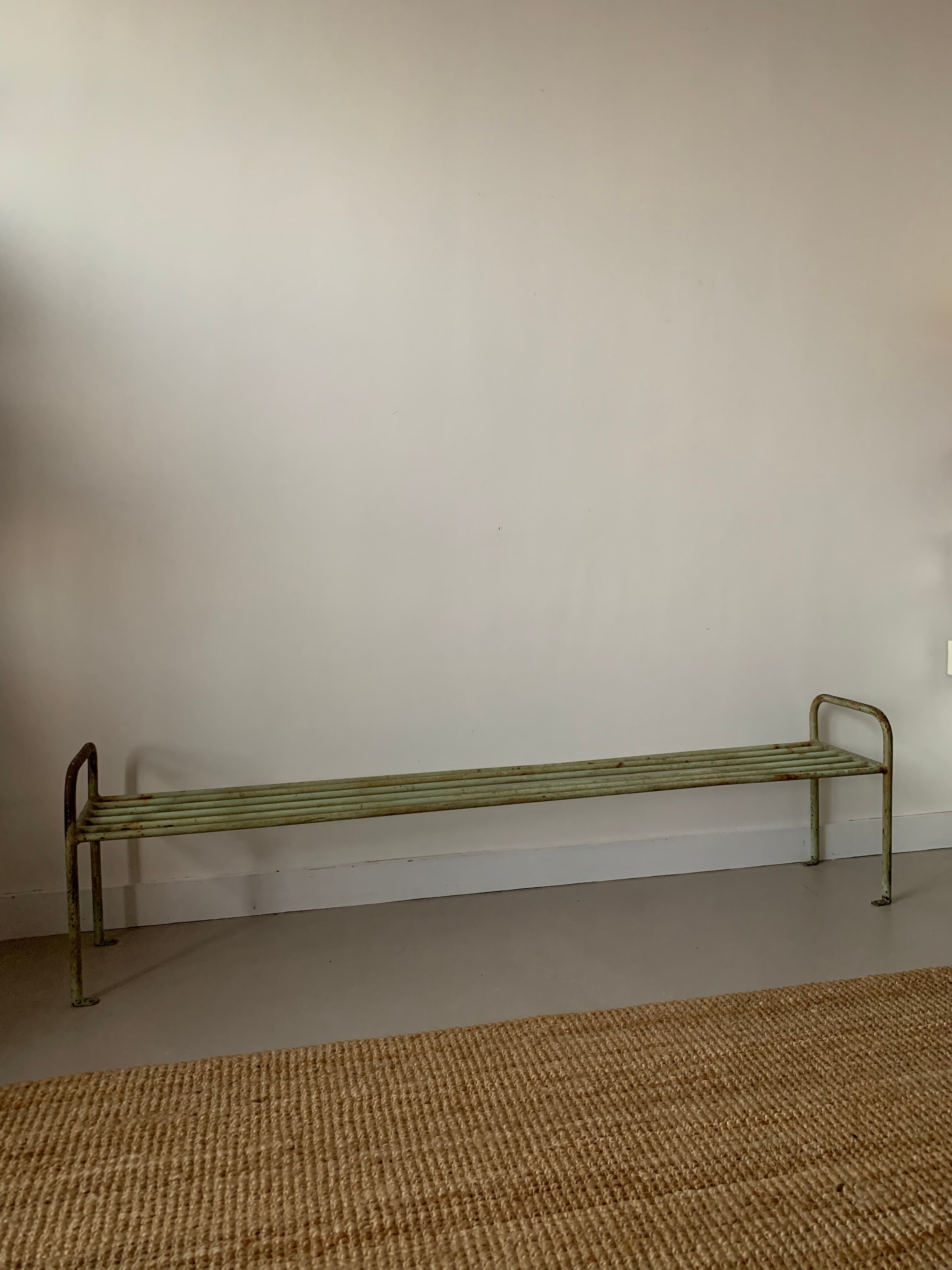 Antique metal bench