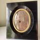 Pair black vintage bakelite frames 14.5 cm x 12.5 cm glass 8.5 cm x  6 cm