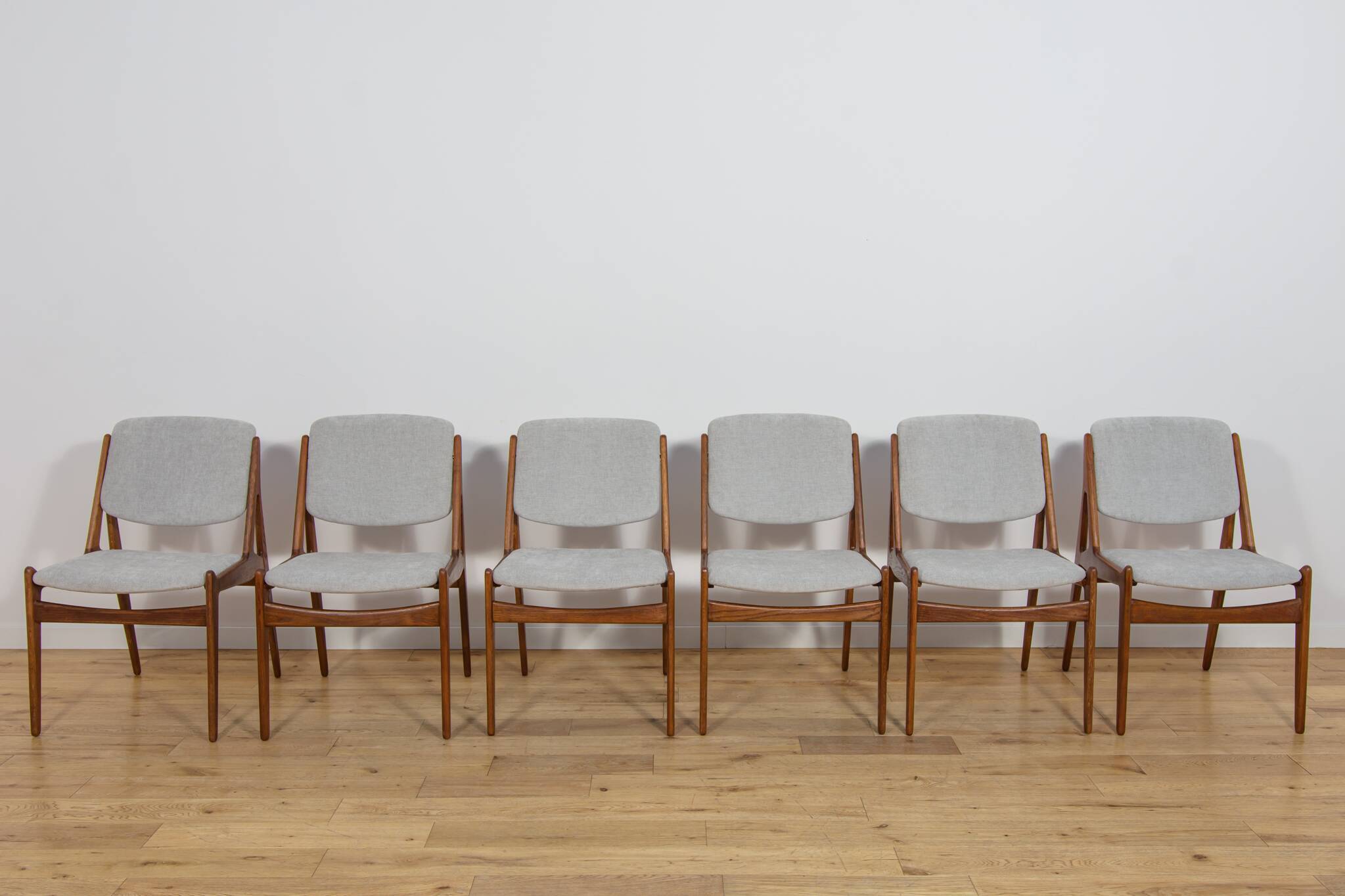 Mid-Century Teak Ella Dining Chairs by Arne Vodder for Vamo Sønderborg, Denmark, 1960s, Set of 6