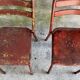 Paire de chaises tolix T2 rouge - assise pleine - 1950