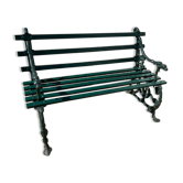 2-seat bench in wrought iron and wood
