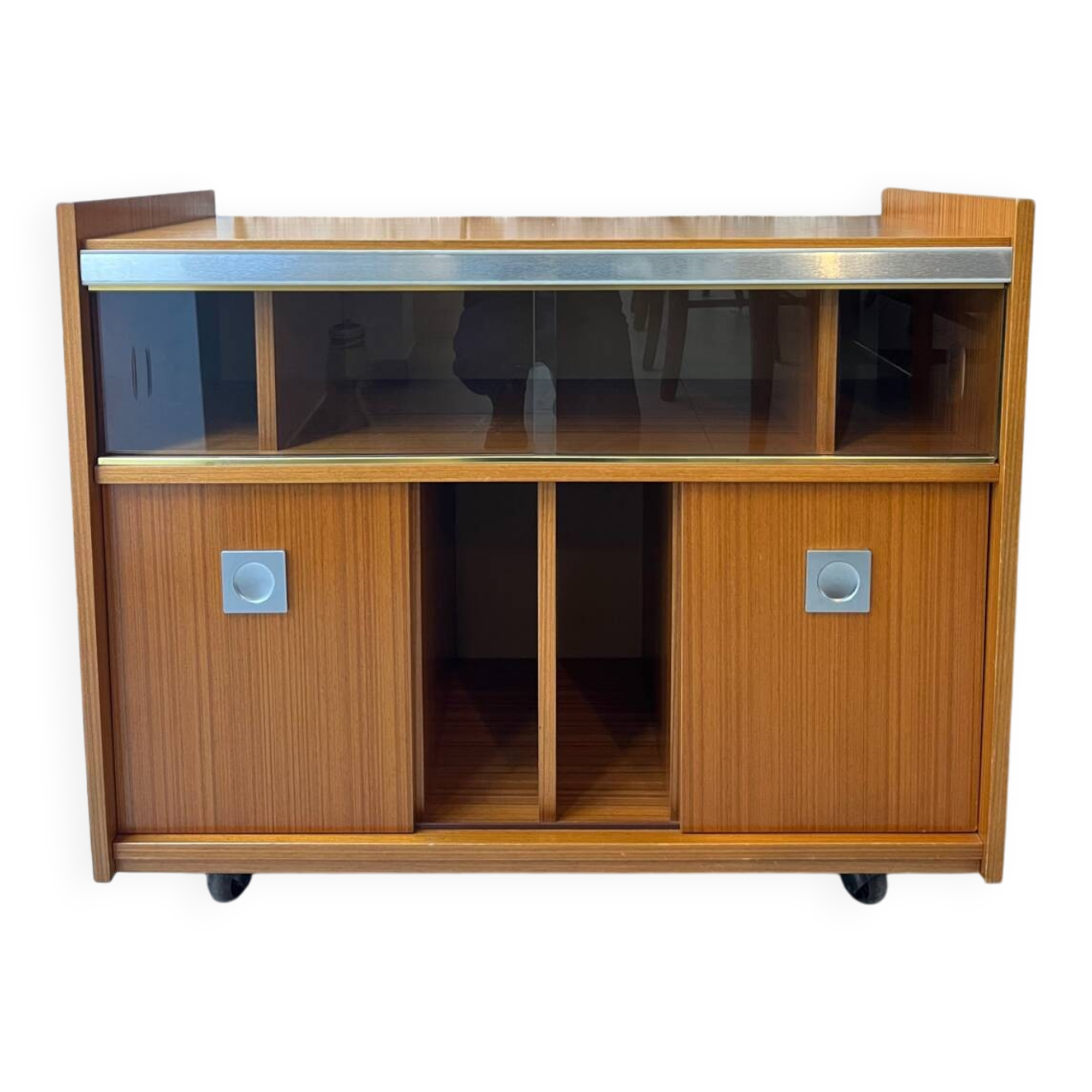 Vintage hi-fi furniture on wheels