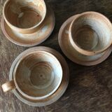 Lot de 3 tasses à café en grès marbré