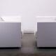 Saratoga armchairs by Lella and Massimo Vignelli for Poltronova