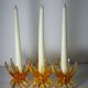Friedel Lotus Lucite candle holders Germany 1960 x3