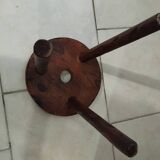 Vintage wooden perforated stool