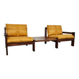 Mid century Lounge Chairs & Table by Carl Straub, Germany, 1970s, Set of 3
