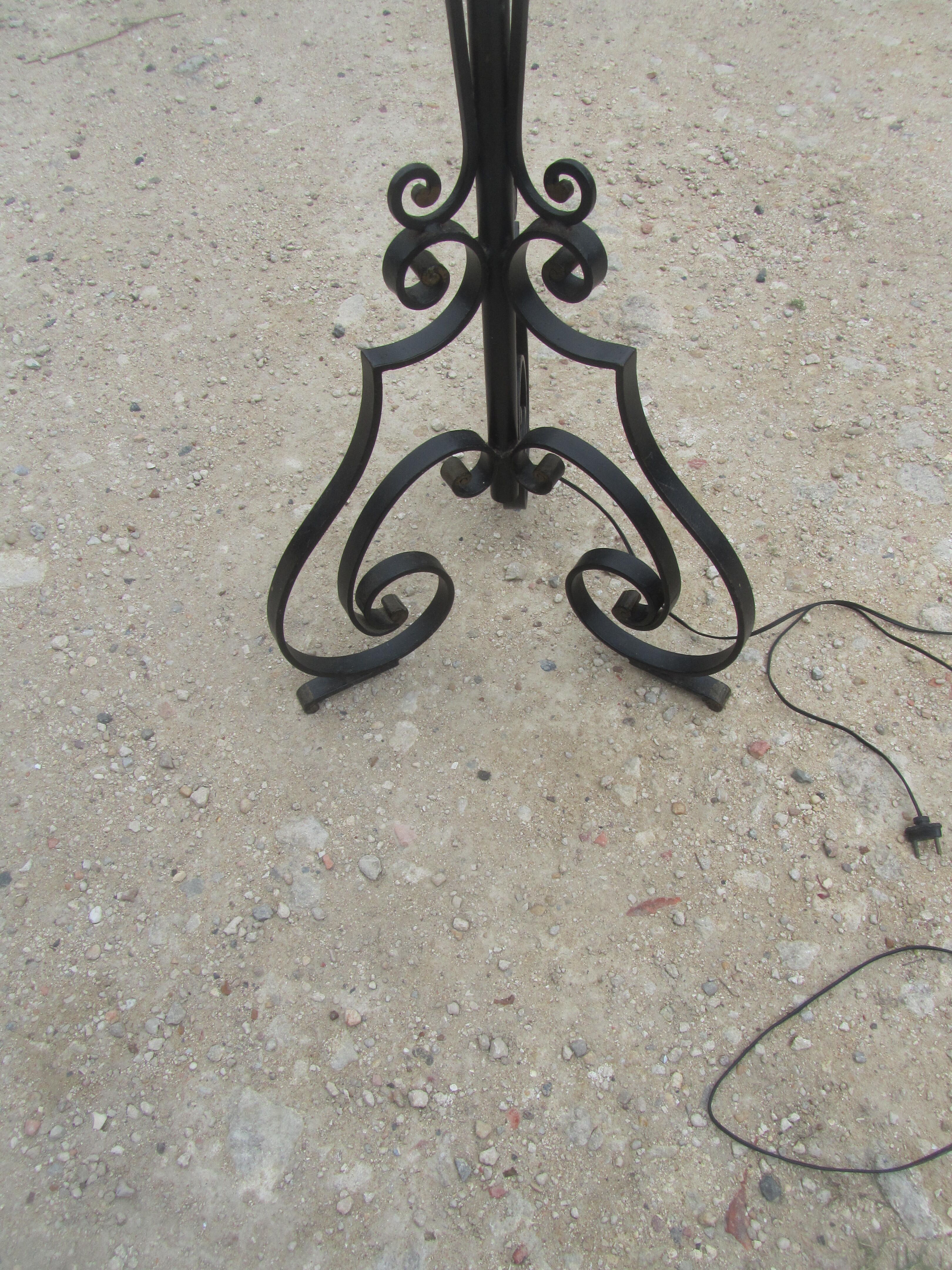 1950s wrought iron lamppost