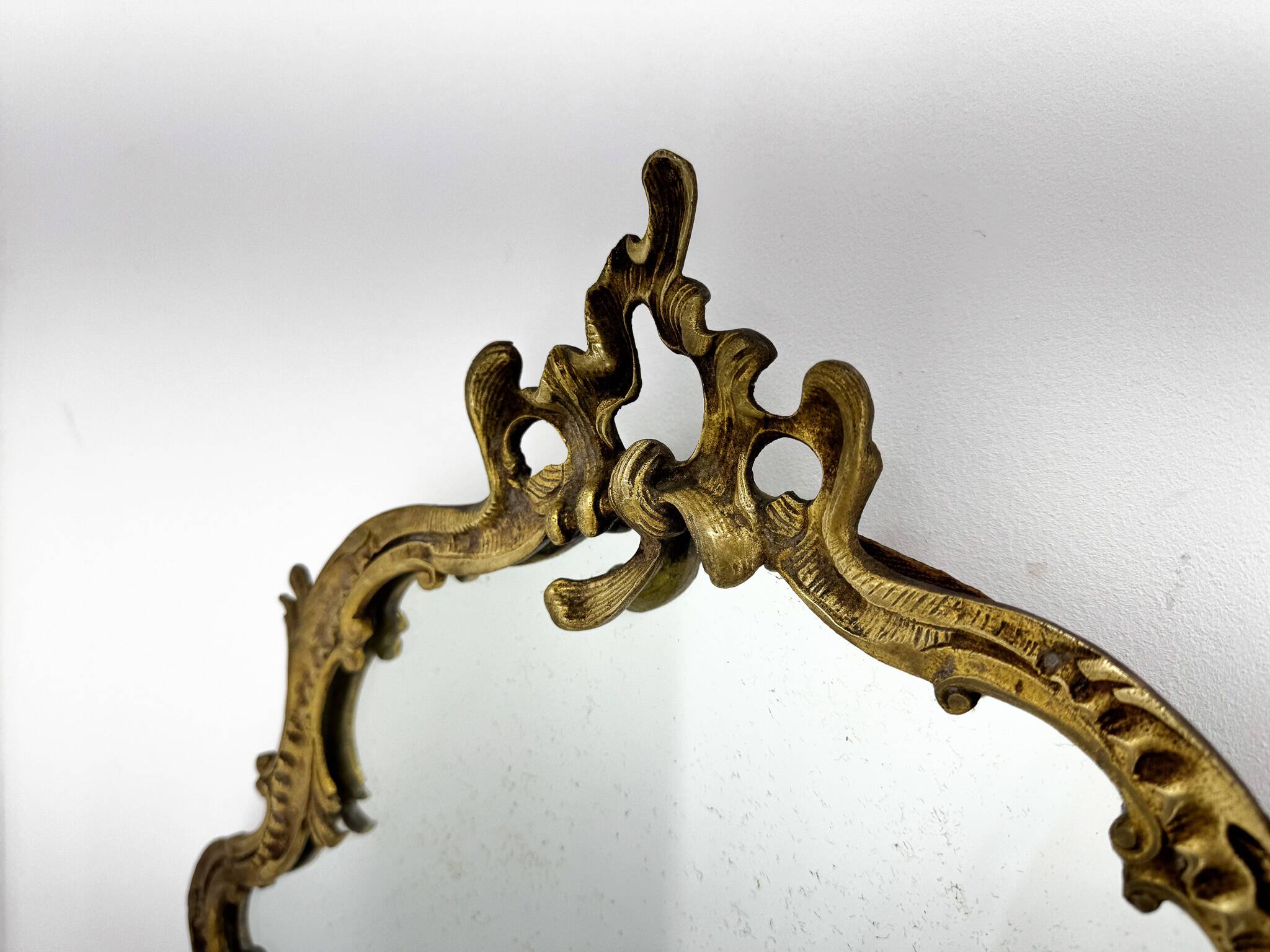 Antique brass french wall mirror
