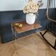 Console side table vinyl door