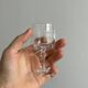 10 crystal liqueur glasses with floral motifs, Matignon model