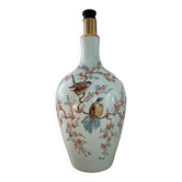 Pied de lampe signé en porcelaine émaillée