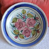 Large old ceramic and rose dish