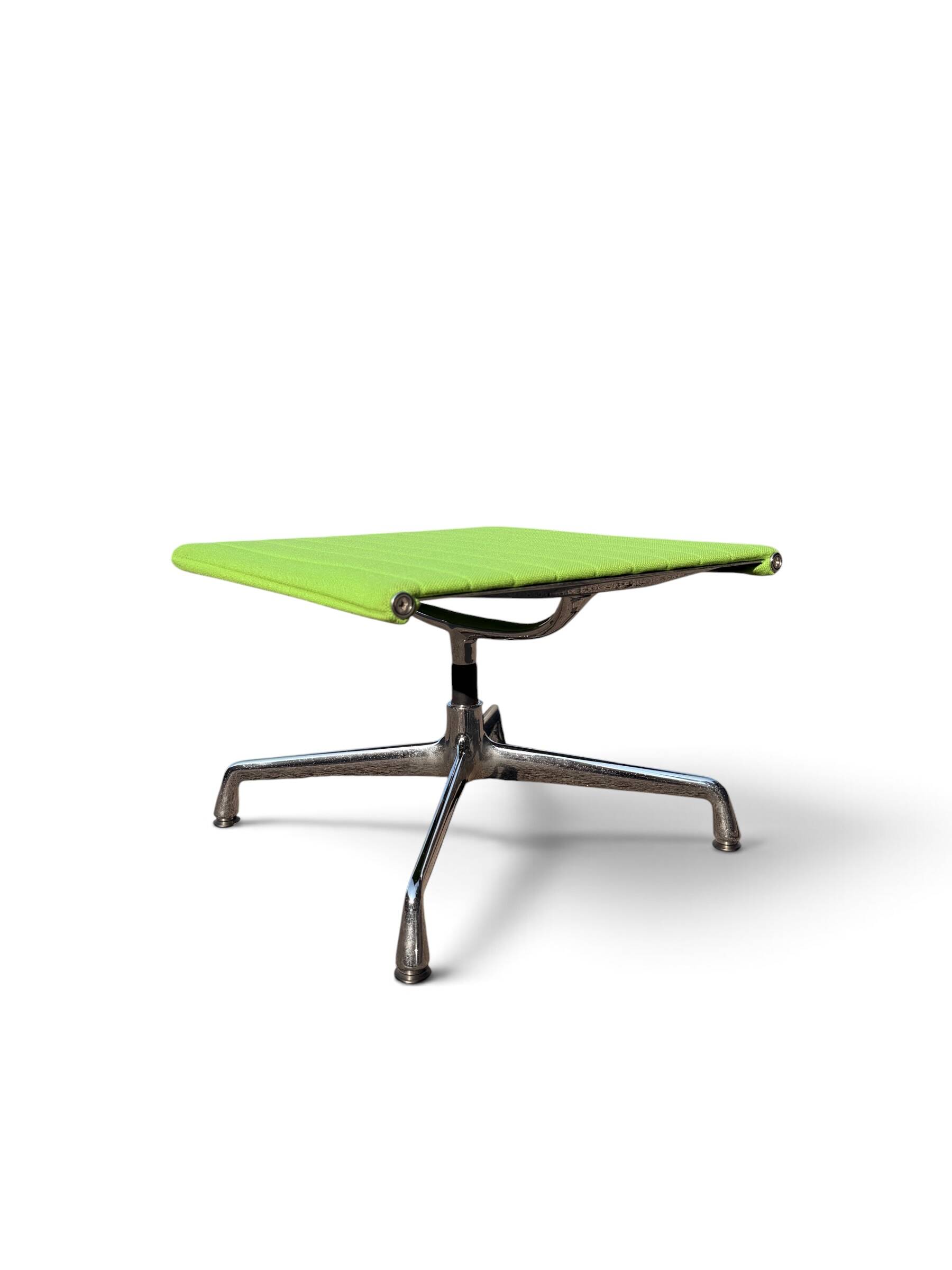 Eames EA 124 Armchair & EA 125 Ottoman for Vitra - Green Fabric