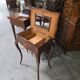 work table from the Napoleonic III era with marquetry of scrolls and patterns