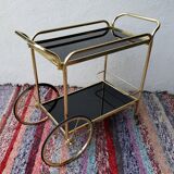 Brass and glass dessert, 60s