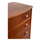 Danish teak chest of drawers with 6 drawers.