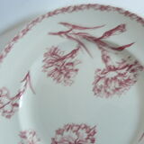 Round plate iron earth model "carnation" of Lunéville