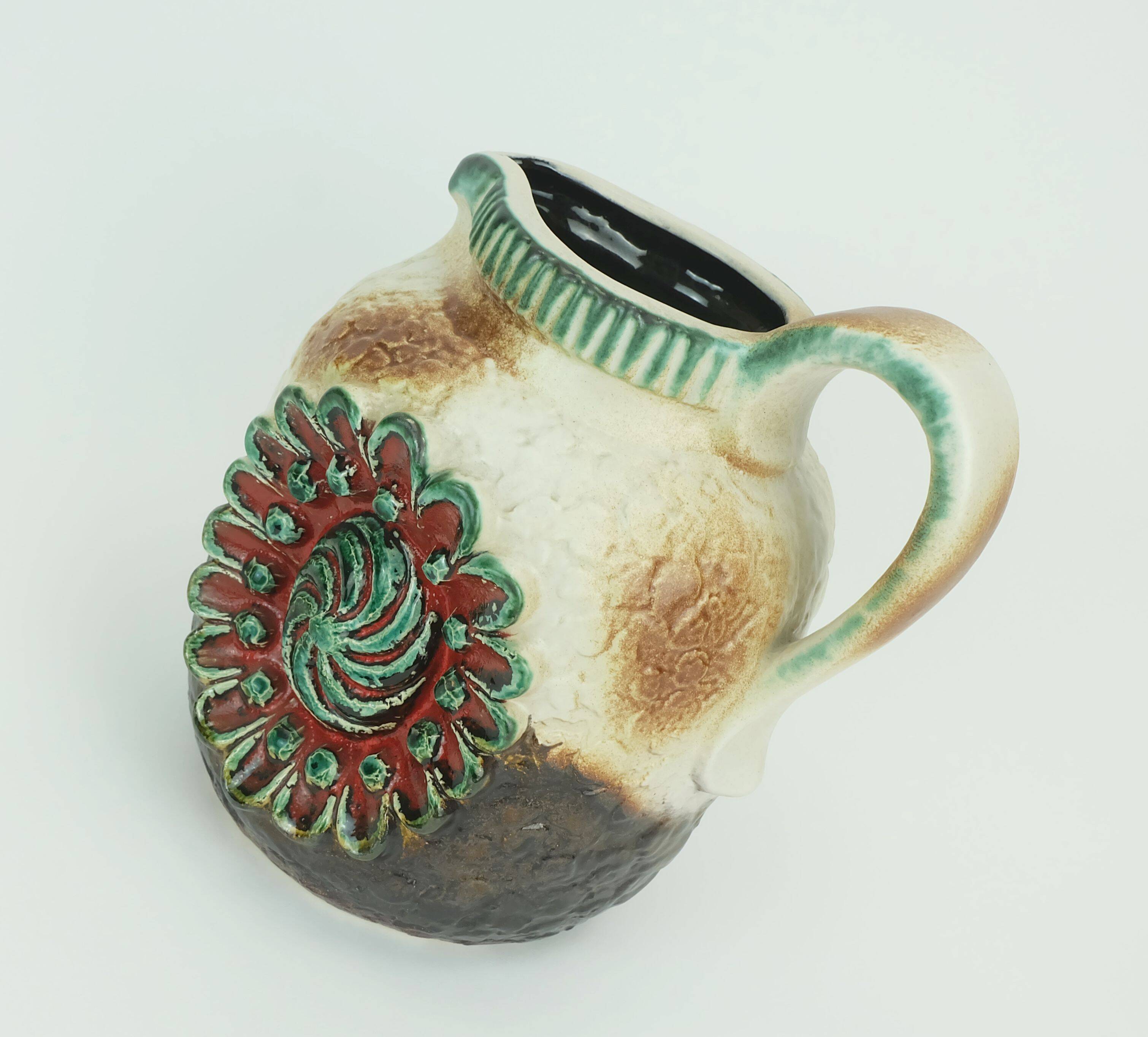 Dumler & breiden mid century vase jug model 53/21 relief decor