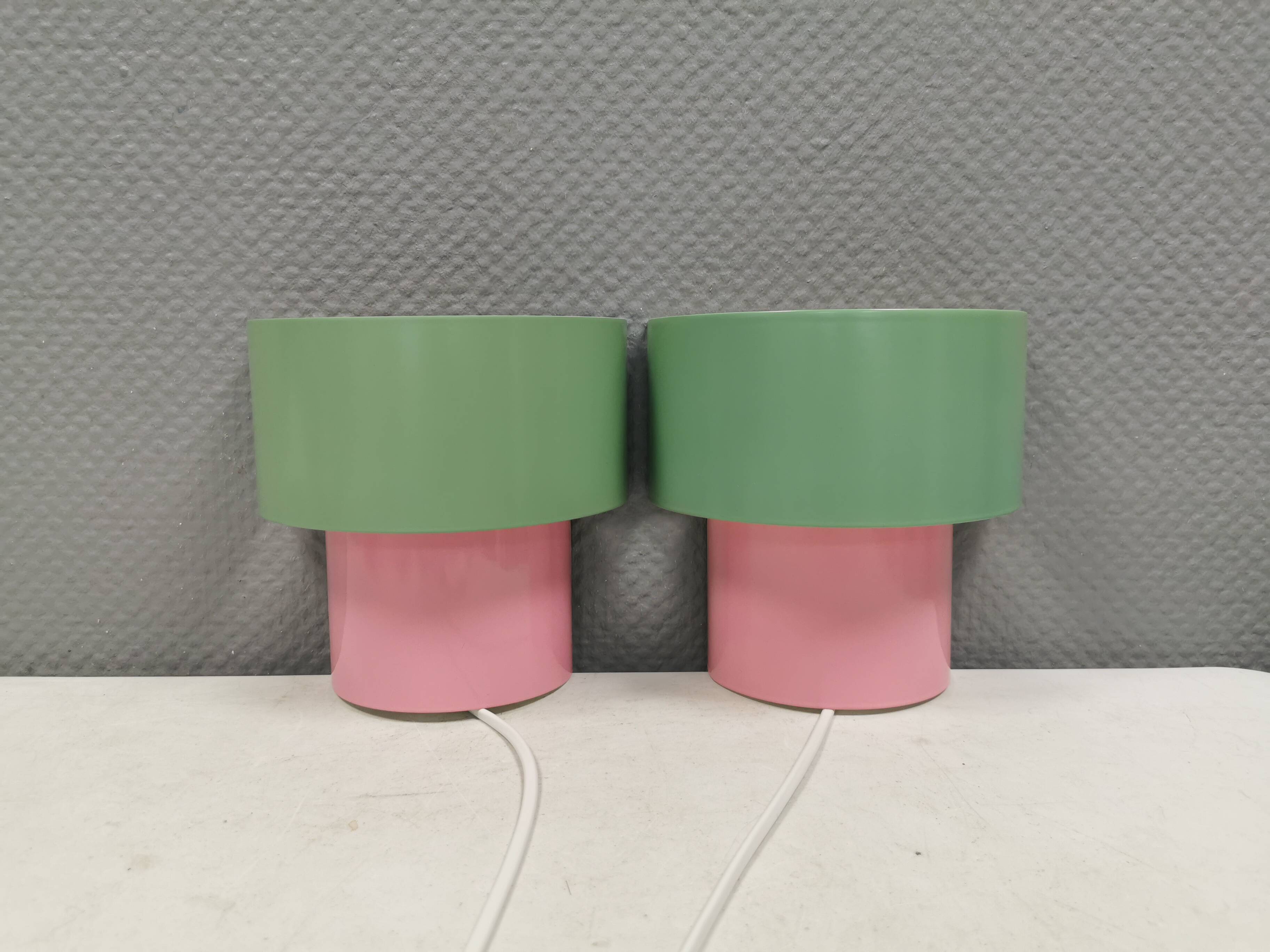 A set of refurbished retro wall lamps from IKEA from the 1980s-90s.