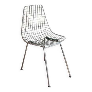 Vintage metal wire chair type Bertoia