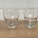 Set de 6 verres à vin en verre gravé