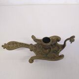 Rat de cave en bronze cygne/ bougeoir ancien