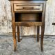 Louis xv style nightstand table wood drawer + vintage case