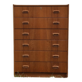 Scandinavian teak chest of drawers with 6 drawers, Norway 1960s