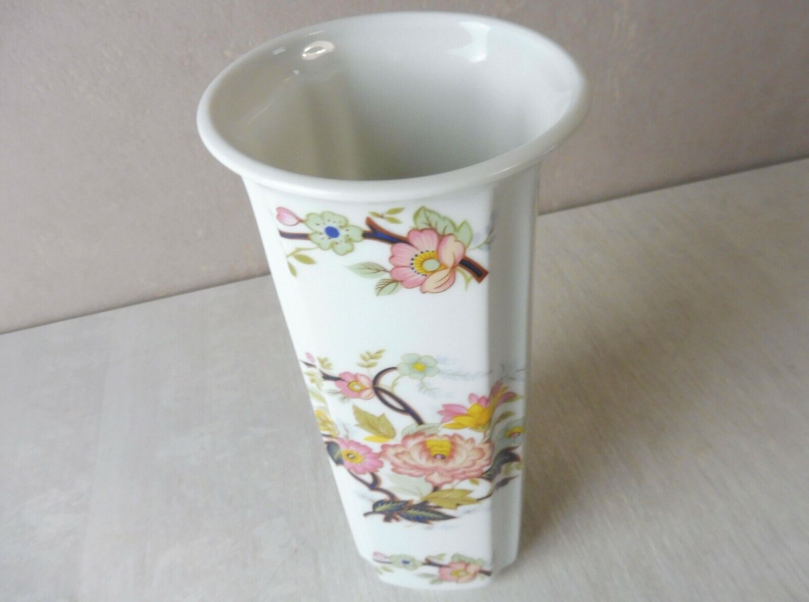 Old porcelain vase, flower decoration, Royal Porzellan Bavaria KPM
