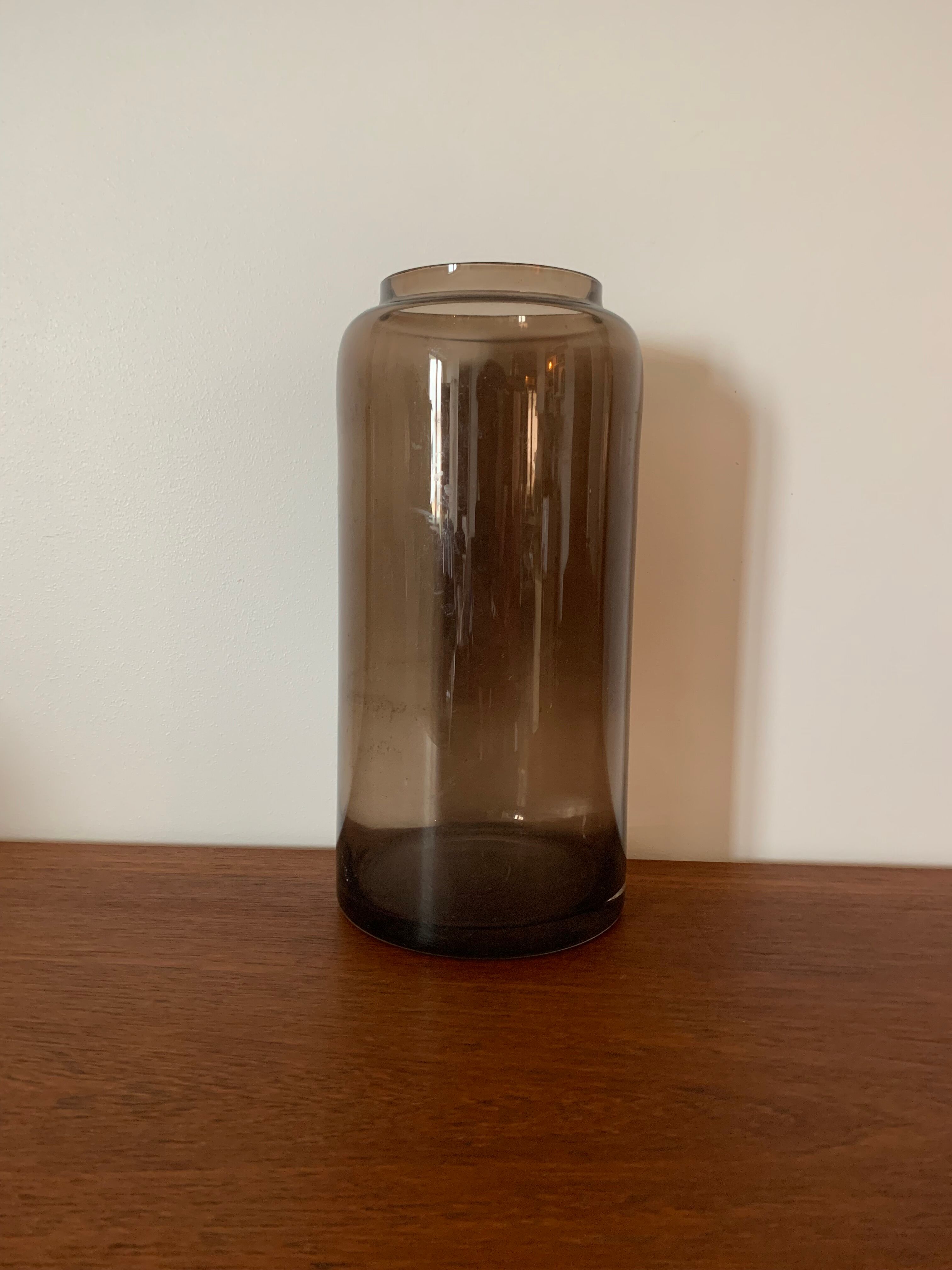 Smoked glass vase