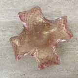 Mid century Murano glass pink bowl , 1970s