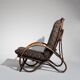Pair of Sculptural Dutch Rattan Lounge Armchairs, Mid-Century Modern, 1960s