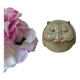 Vintage Japanese pottery owl sugar bowl 1970, zoomorphic owl sugar box