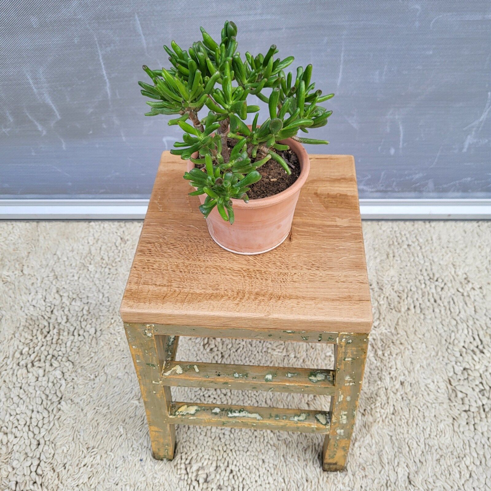 "Mon p'tit kaki" • Tabouret brutaliste 1930