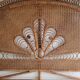Peacock rattan headboard bed