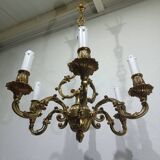 Lustre 6 lumières en bronze