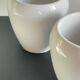 Pair of White Ceramic Candle Holders