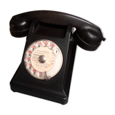 Black bakelite telephone