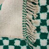 Green square Berber rug size 150 x 250 cm