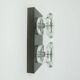 1960s 70s space age sconce by cosack-leuchten 2 thick glass shades and meta